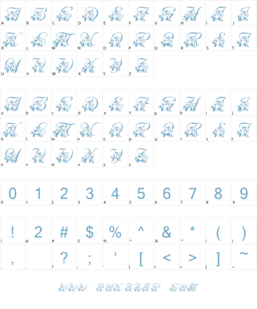 LMS Becca's Wedding Font Character